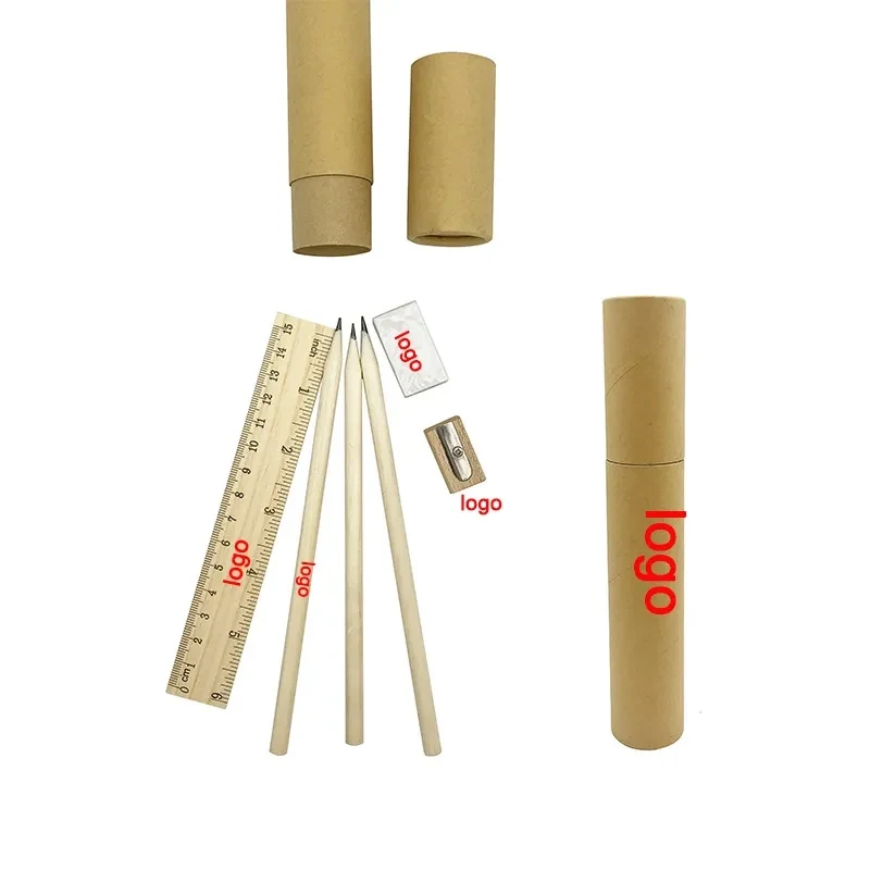 Wooden Pencil Stationery Set 1