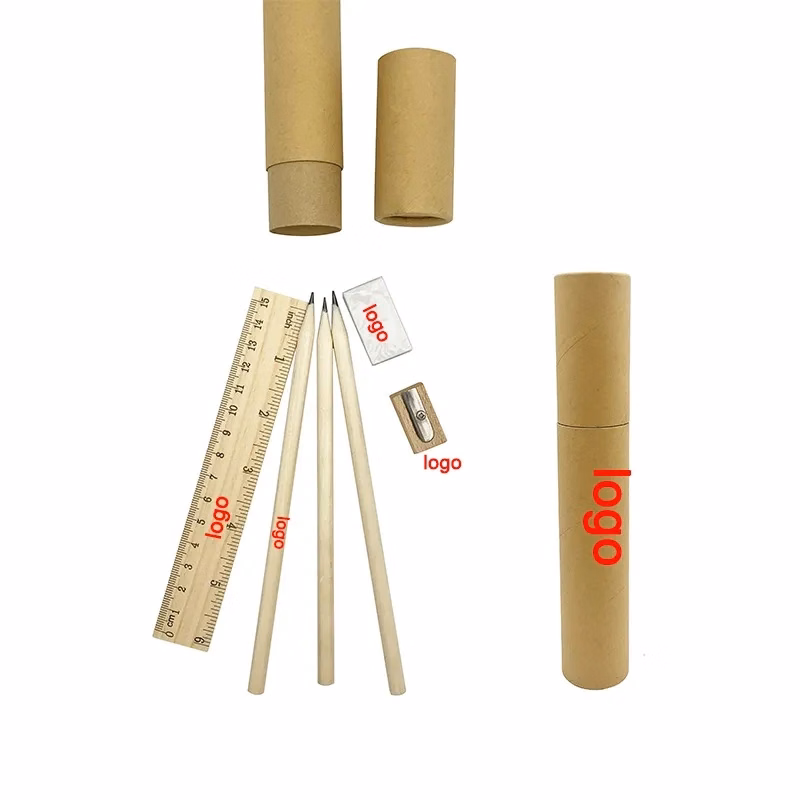 Wooden Pencil Stationery Set