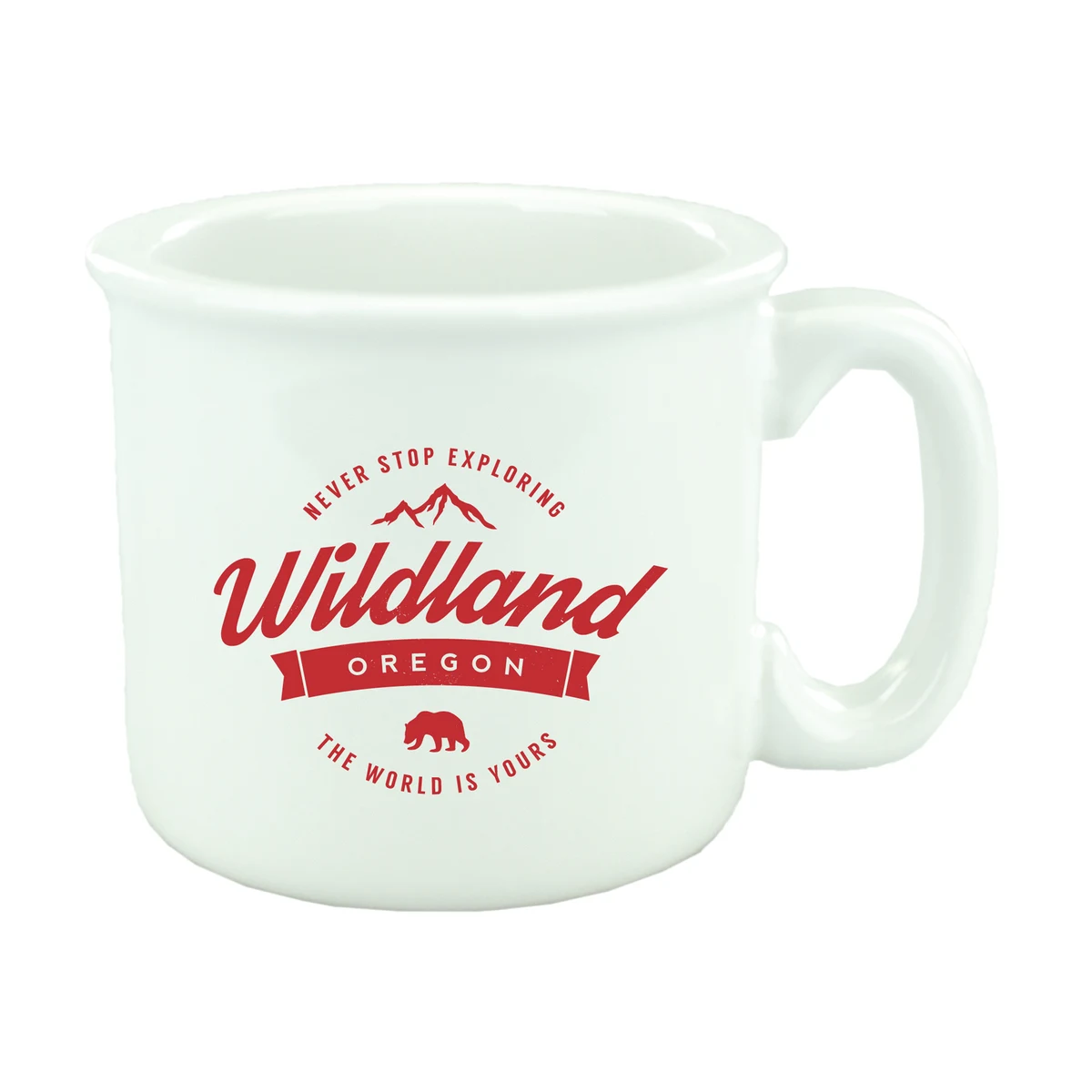 15 oz. Solid White Campfire Mug 1