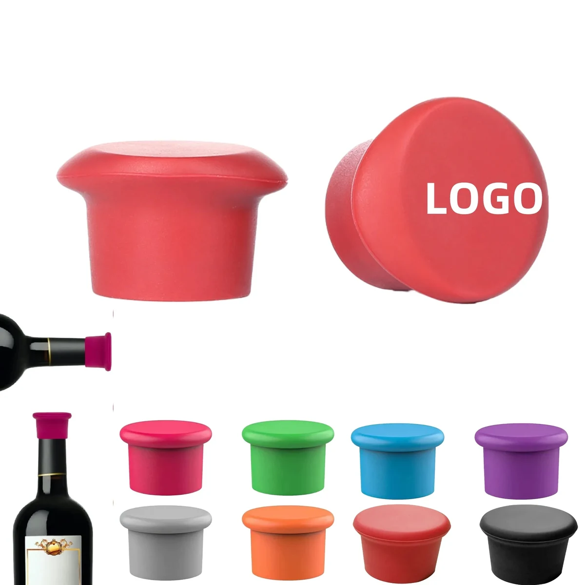 Silicone Bottle Caps Wine Stoppers Fresh Keeping Cover 1
