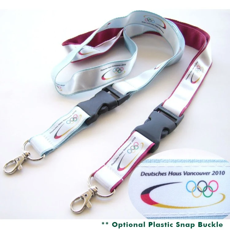 3/4" Polyester Lanyard with Printed Logo Strap 1