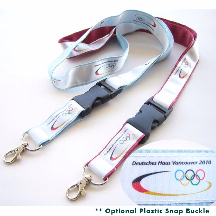 3/4" Polyester Lanyard with Printed Logo Strap