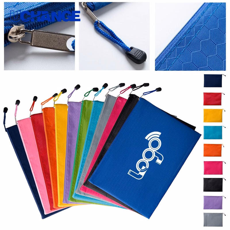 A4 Oxford Fabric Document Zipper Bag Organizer