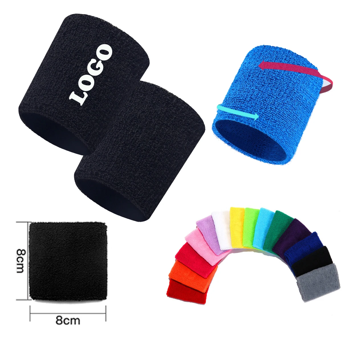 MOQ 10 pcs Sweat Wristbands 1