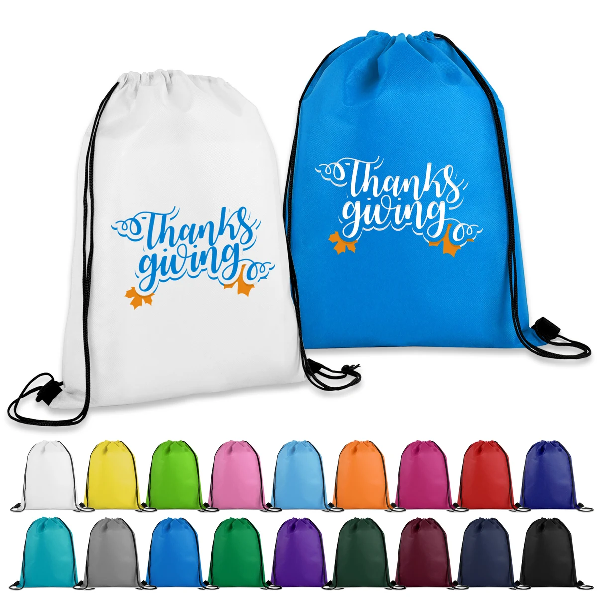 Non-Woven Drawstring Cinch Backpack (Ocean) 1