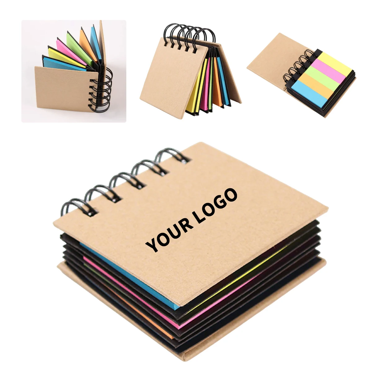 Spiral Sticky Note Book With Flags 1