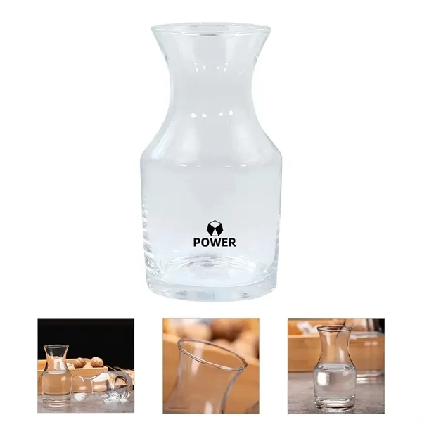 Custom 8.5 Oz Promotional Glass Wine Dispenser with Logo — Executive Barware Gift Set 1