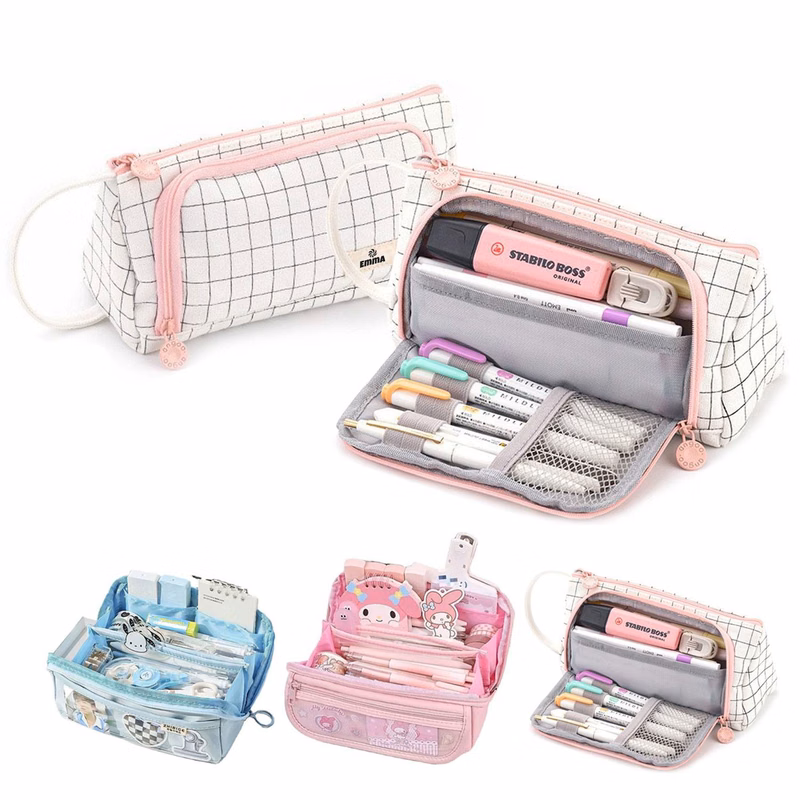 Polyester School Accessories Simple Pencil Bag