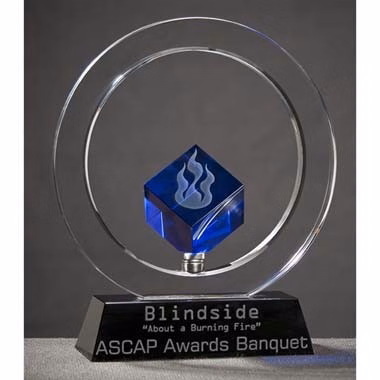 2-Tone Royal Blue and Clear Corporate Award