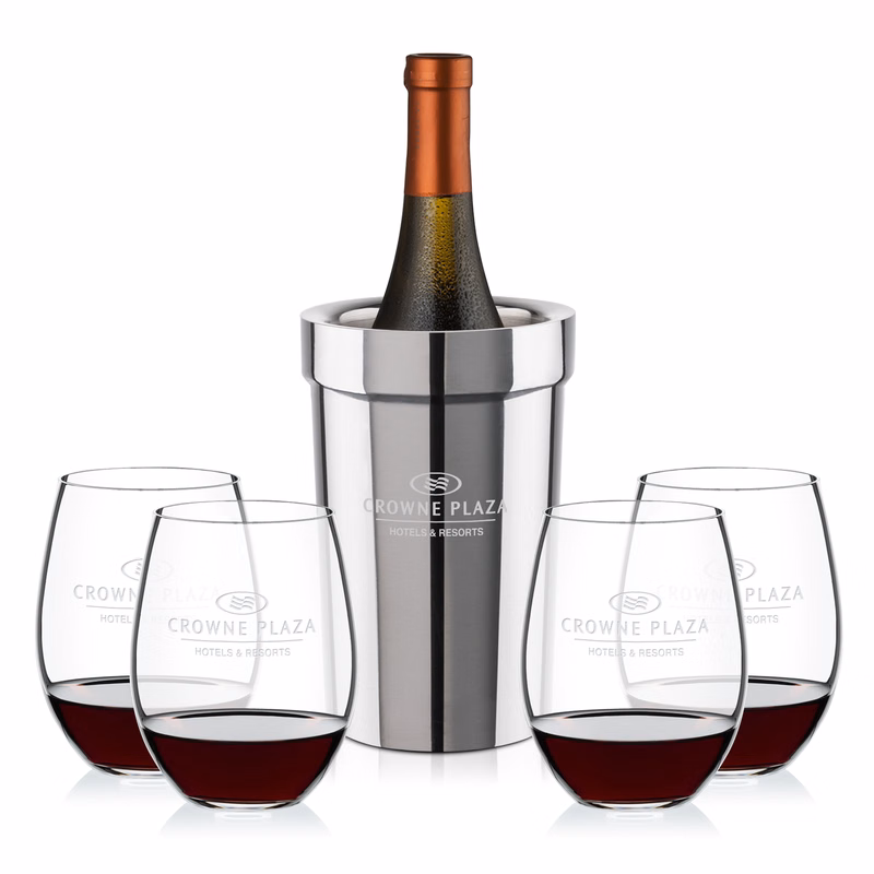 Milano Wine Cooler & RIEDEL Stemless Wine Set