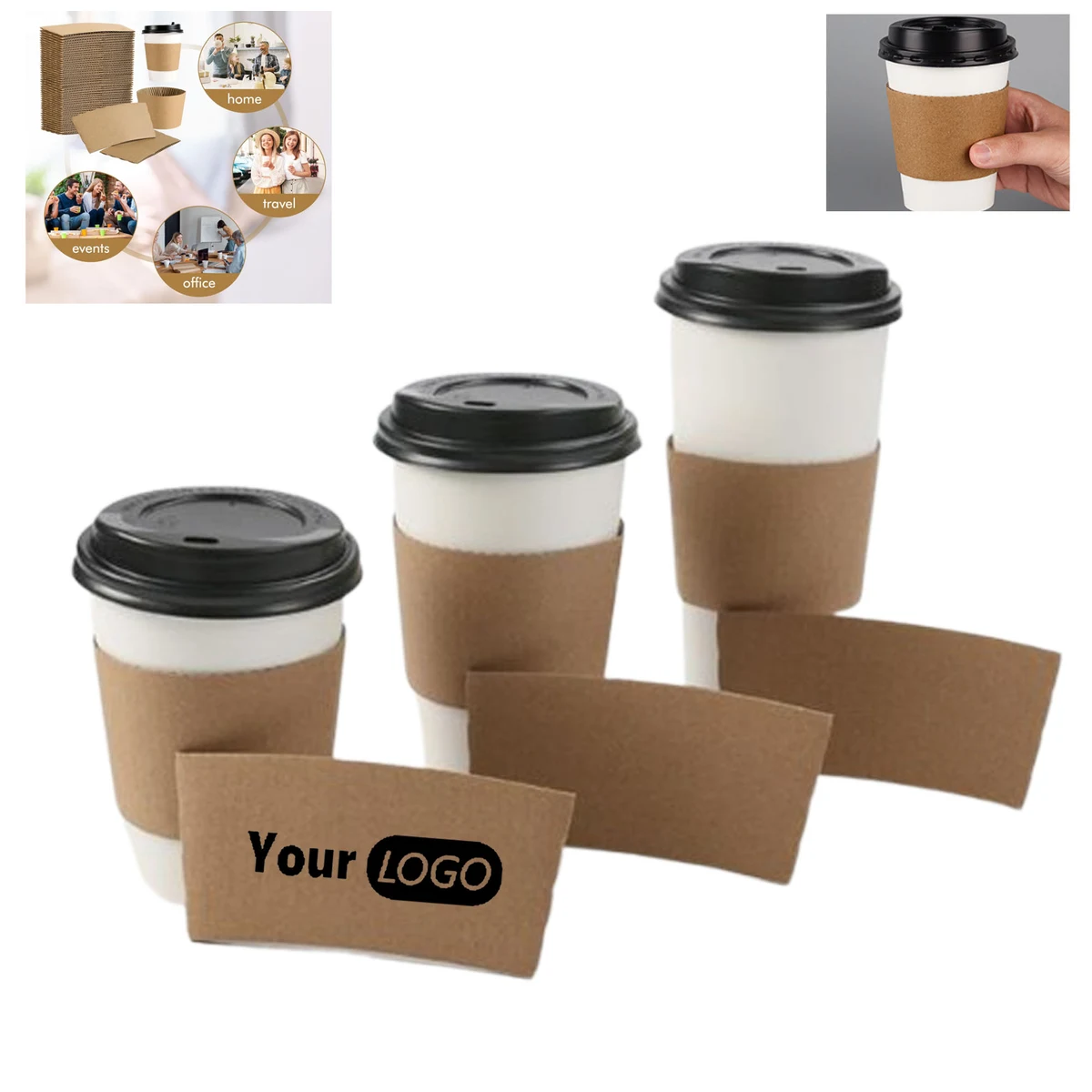 Disposable Thickened Coffee Cup Paper Sleeve 1