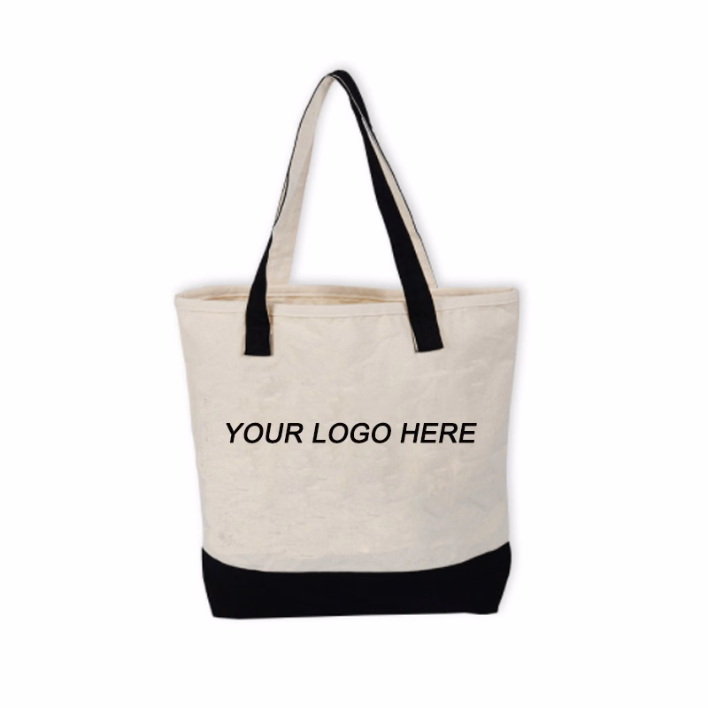 Canvas tote bags with custom printed logo