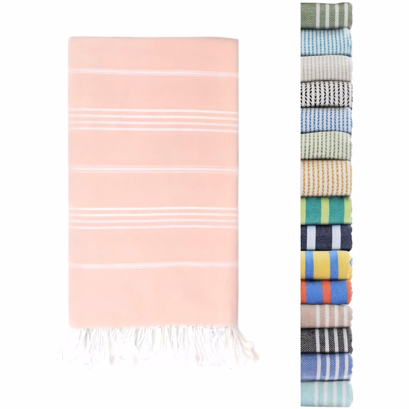 71X35 Inch Striped Poly Cotton Beach Towel