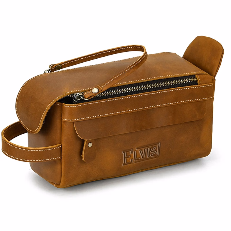 Genuine Leather Toiletry Bag