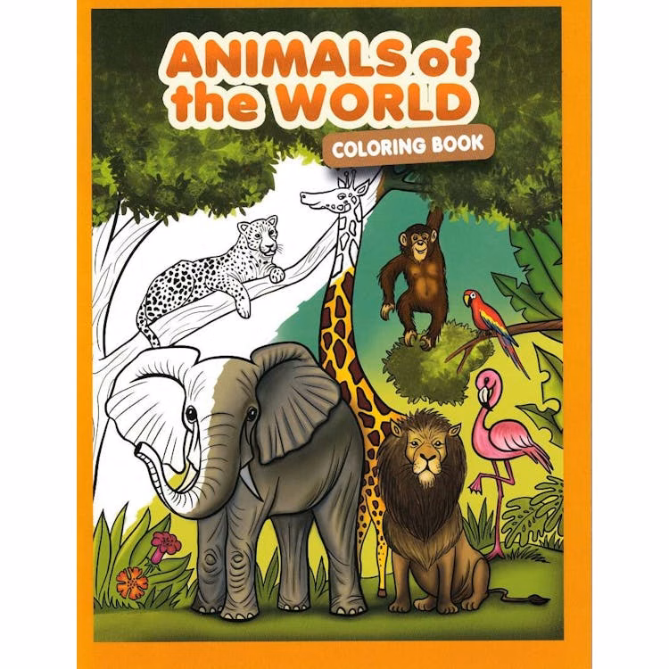 Animals of the World Coloring Books - Assorted 64 pages