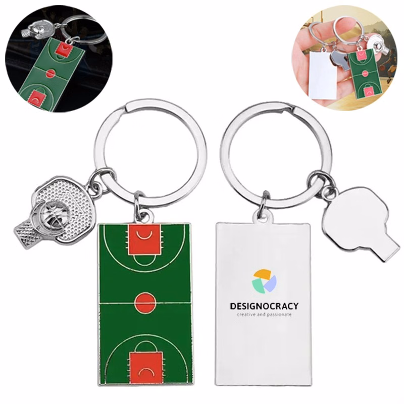 Basketball Court Keychain