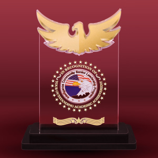 Eagle Acrylic Coin Display On Base