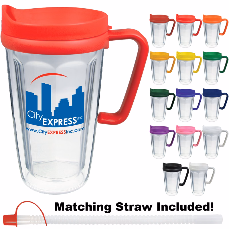 16oz Thermal Dual Walled Travel Mug - Screen Print