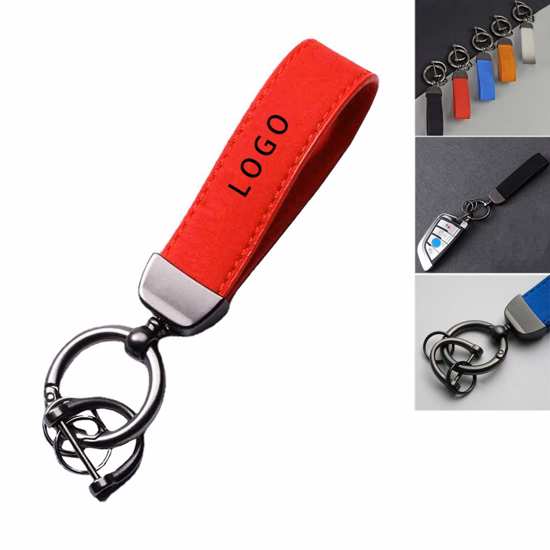 Leather Loop Car Keychain