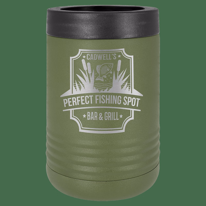 Olive Green Laser Engraved Polar Camel Beverage Holder