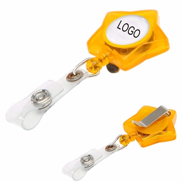 Star Shaped Retractable Badge Holder
