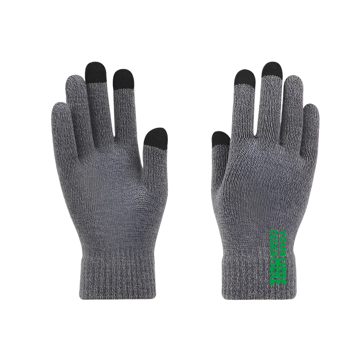 MOQ50 Warm Knitted Touchscreen Gloves With Logo 1