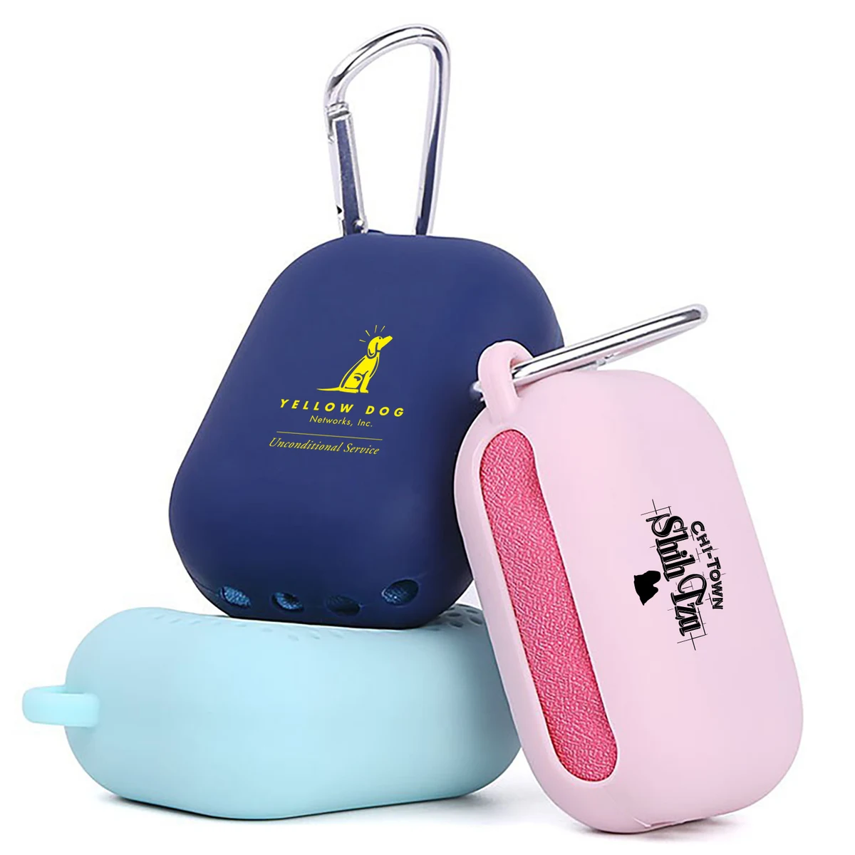 Portable Pet Towel with Silicone Pouch and Carabiner Clip 1