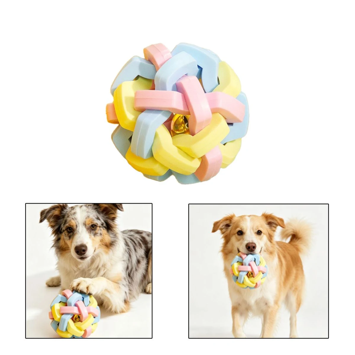 Bell Inserted Dental Grinding Pet Ball 1