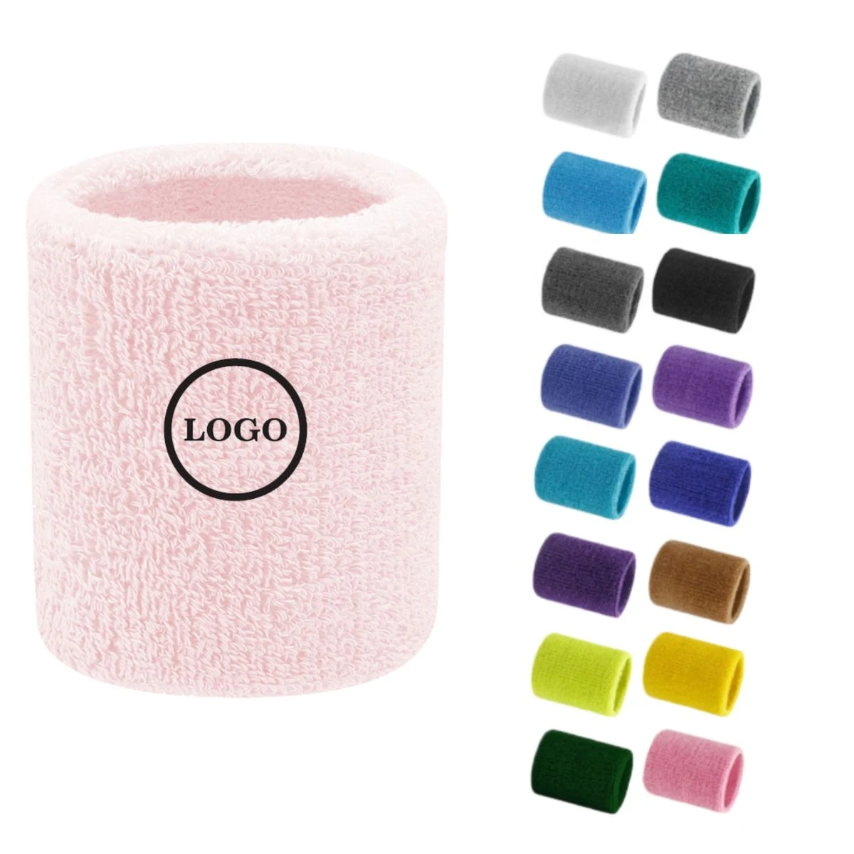 Absorbent Terry Cotton Athletic Sweat Wristband 1