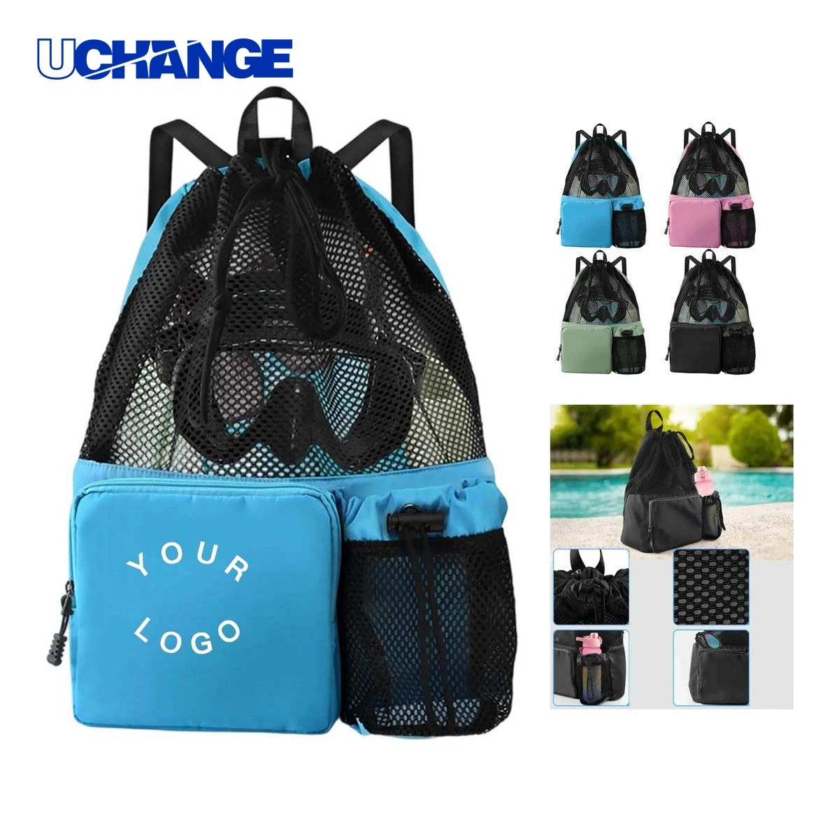 Large Capacity Drawstring Sports Backpack for Gear 1