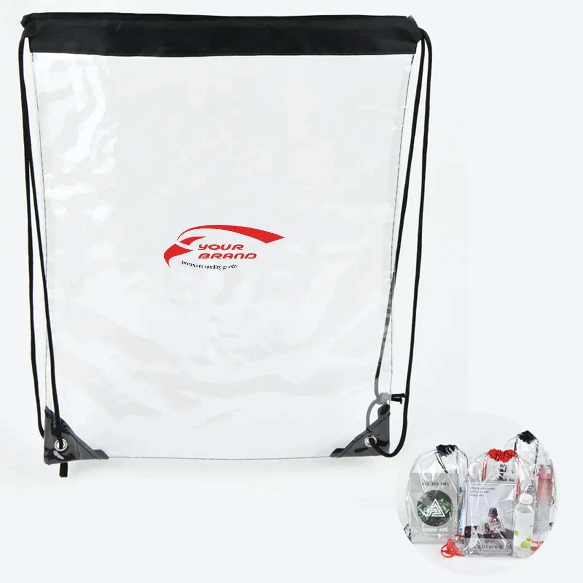 Plastic Waterproof Transparent Storage Shoe Bag Backpack 1