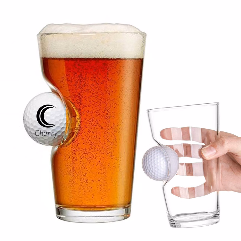 17Oz Soccer Drinking Glass