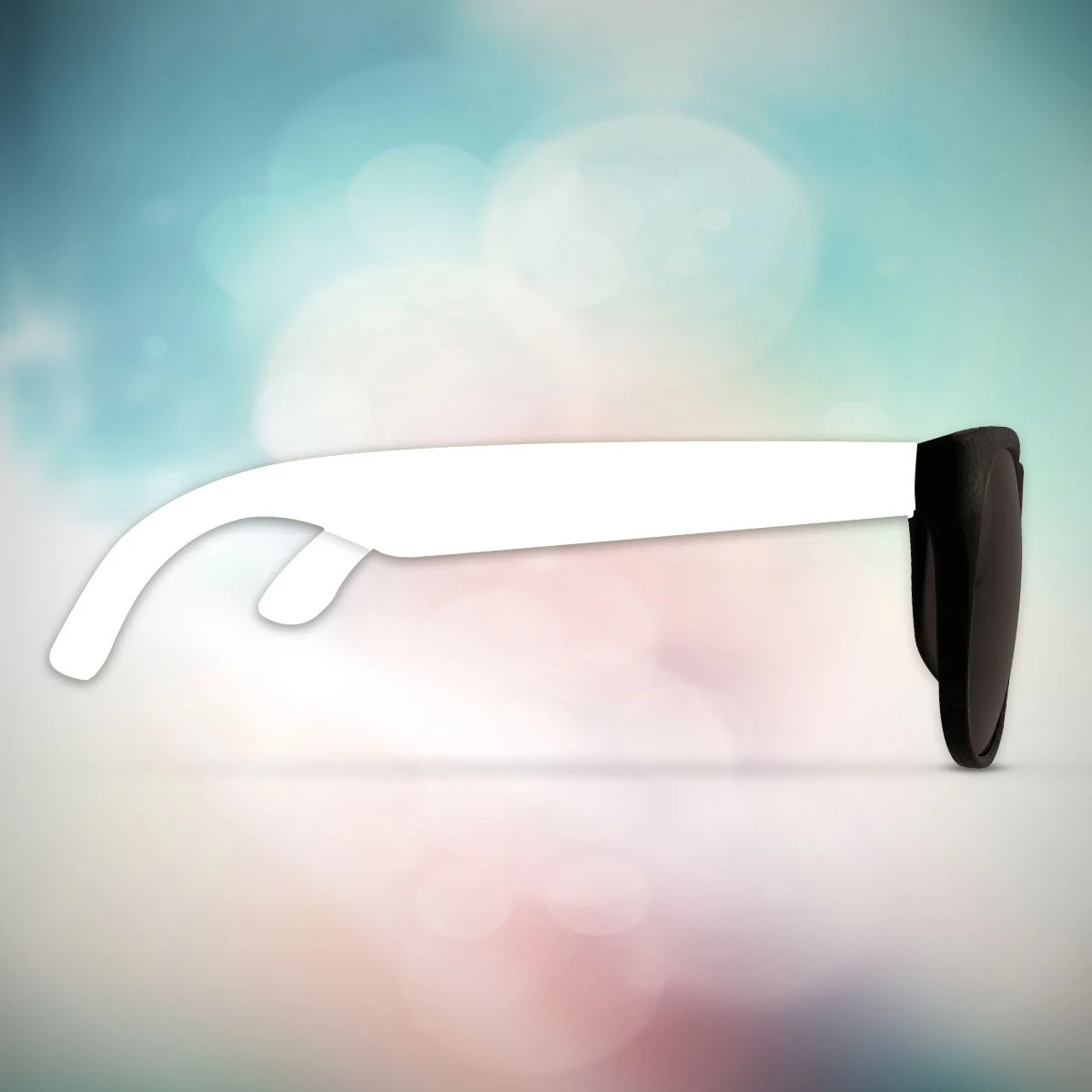 Custom White Retro Billboard Sunglasses, printed lenses glasses 1