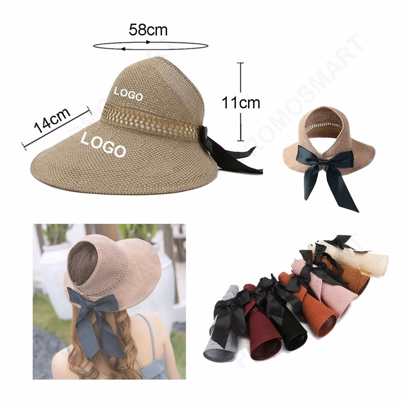 Womens Sun Straw Visor Hat