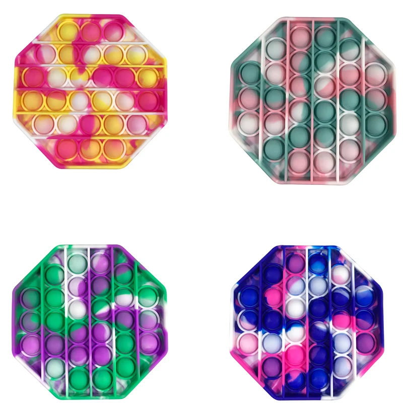 Octagon Camouflage Push Pop Bubble Fidget Sensory Toy 1