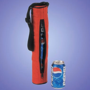 NYLON 3-PACK TUBE COOLER WITH ONE MAIN ZIPPER