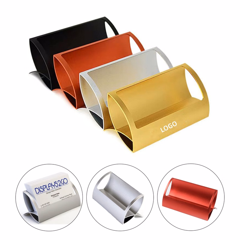 Desktop Aluminum Business Card Holder