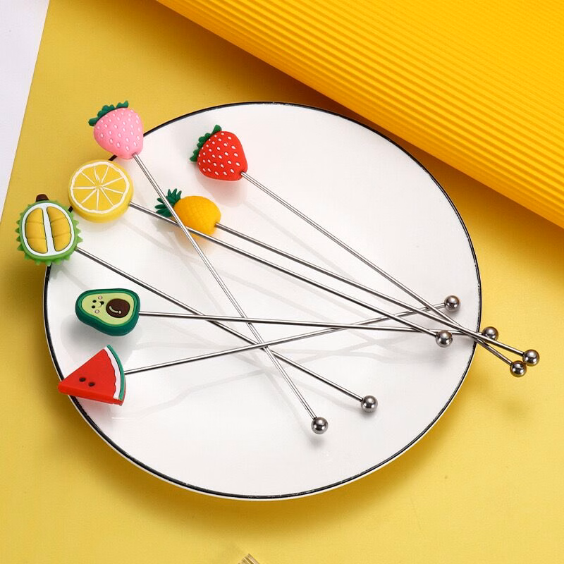 Coffee Stirring Rod with PVC Charm Top