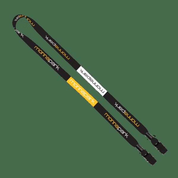 1/2" 2-Ended Dye-Sublimated Lanyard with Metal Crimp and Metal Bulldog Clip