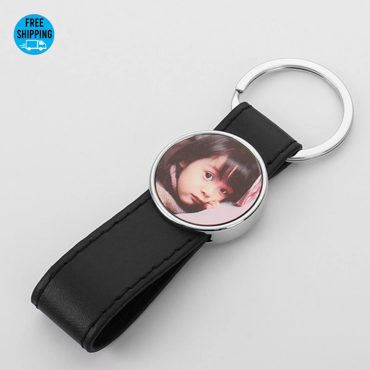 Custom Vegan Leather Car Keychain 1