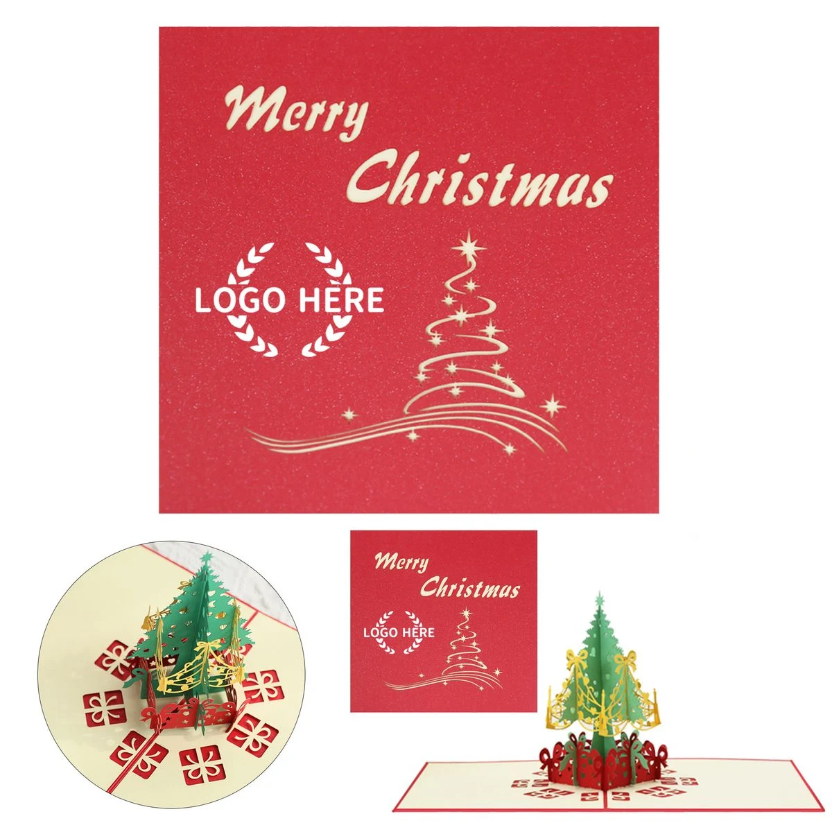 3D Christmas Tree Pop-Up Card 1