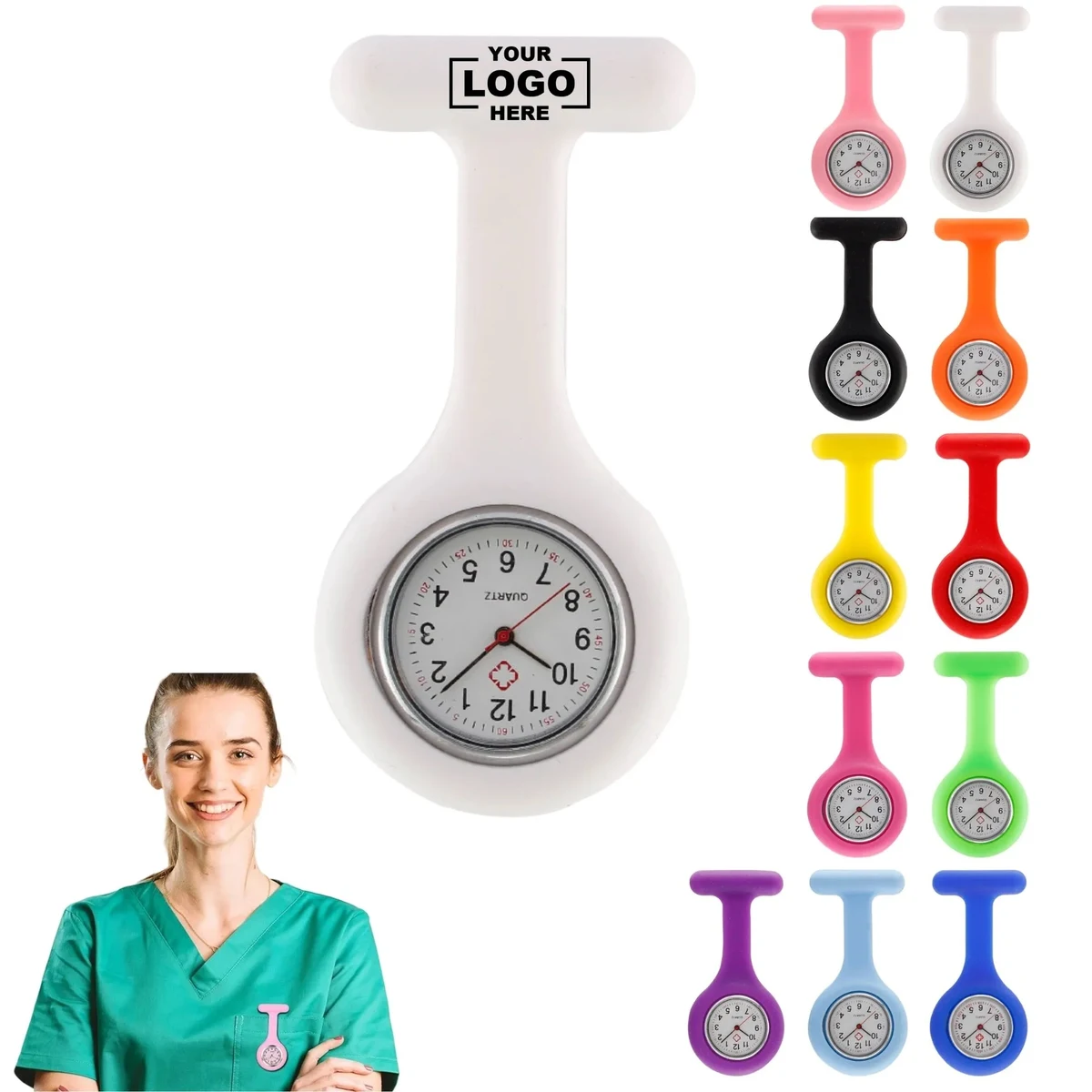 Silicone Nurse Pin Pocket Watch 1
