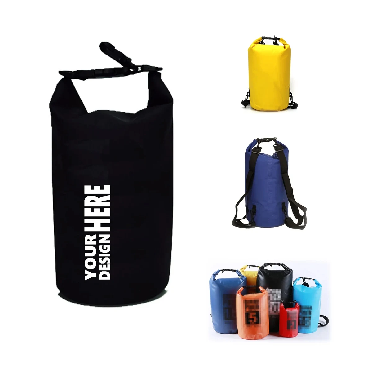 2L Waterproof Dry Bag with Shoulder Straps 1
