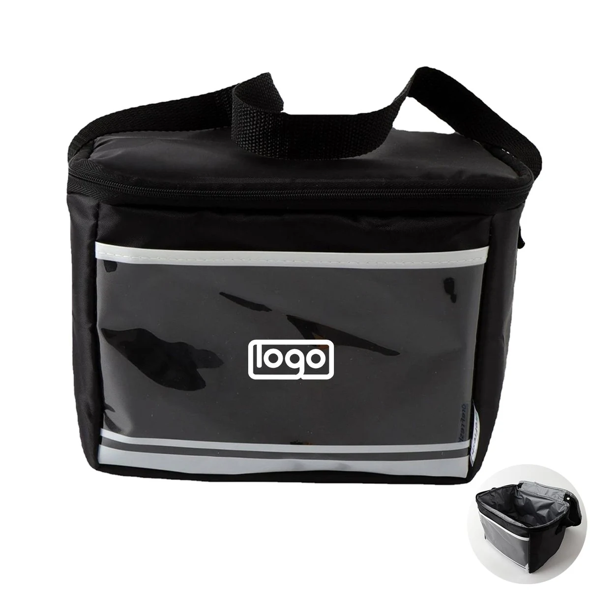 5L Oxford Insulated Food Delivery Bag w/ Shoulder Strap 1