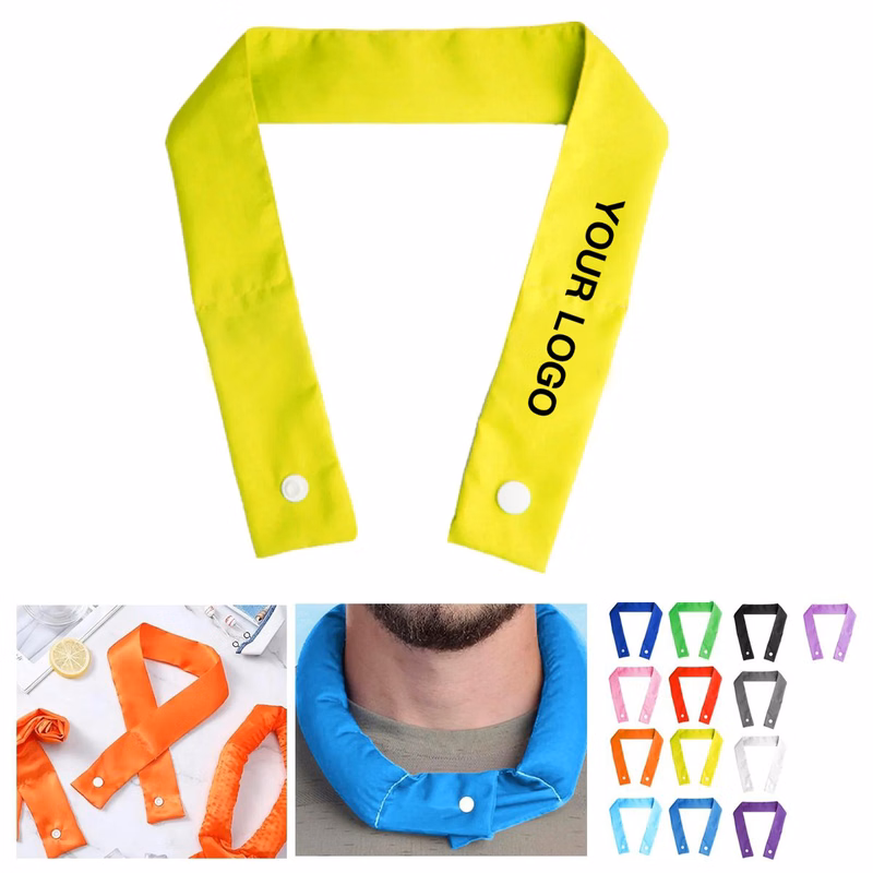 Cooling Neck Scarf 24 Inch with Snap Button Closure