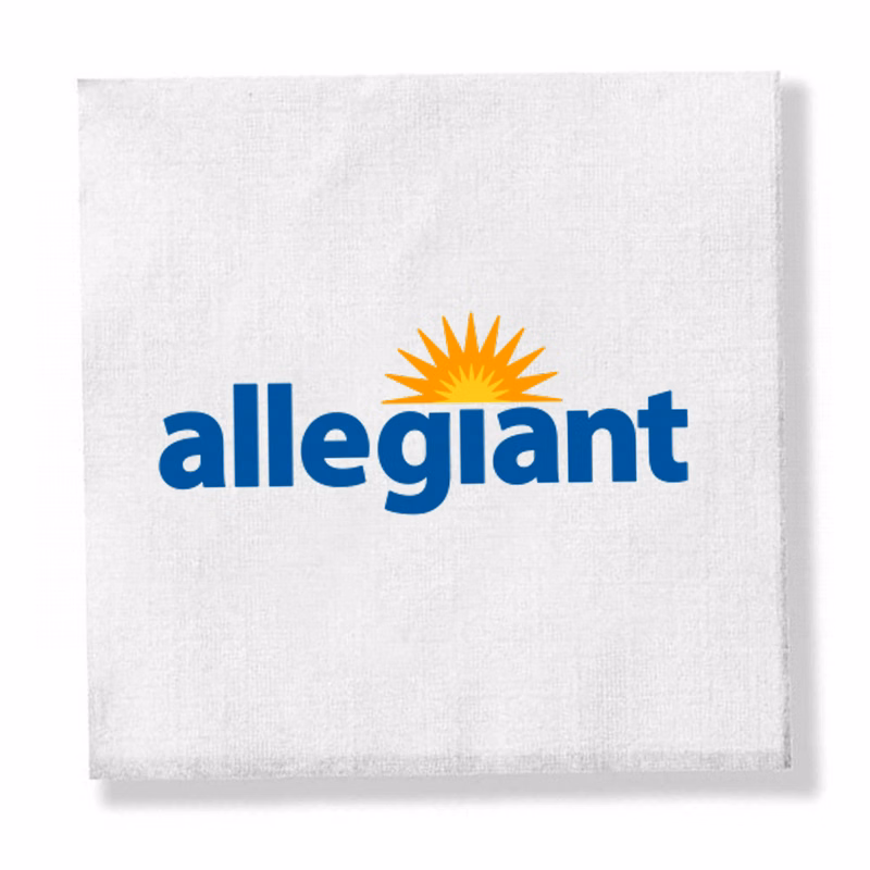 1 Ply White Beverage Napkin - Linen Embossed, Digital