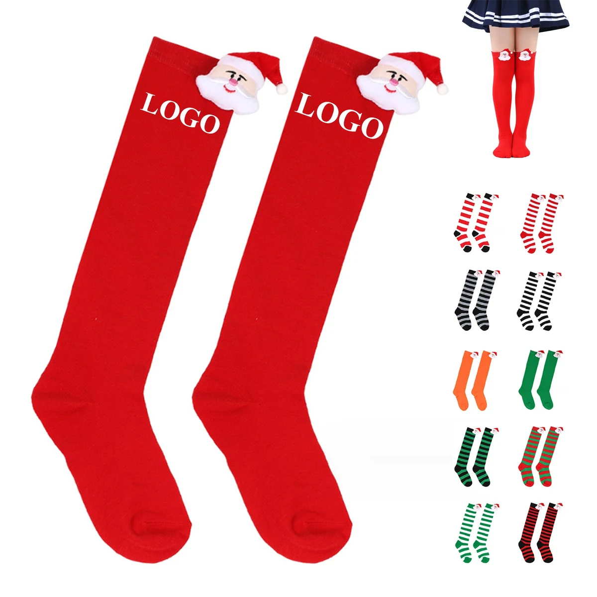 Christmas Over Knee Socks 1