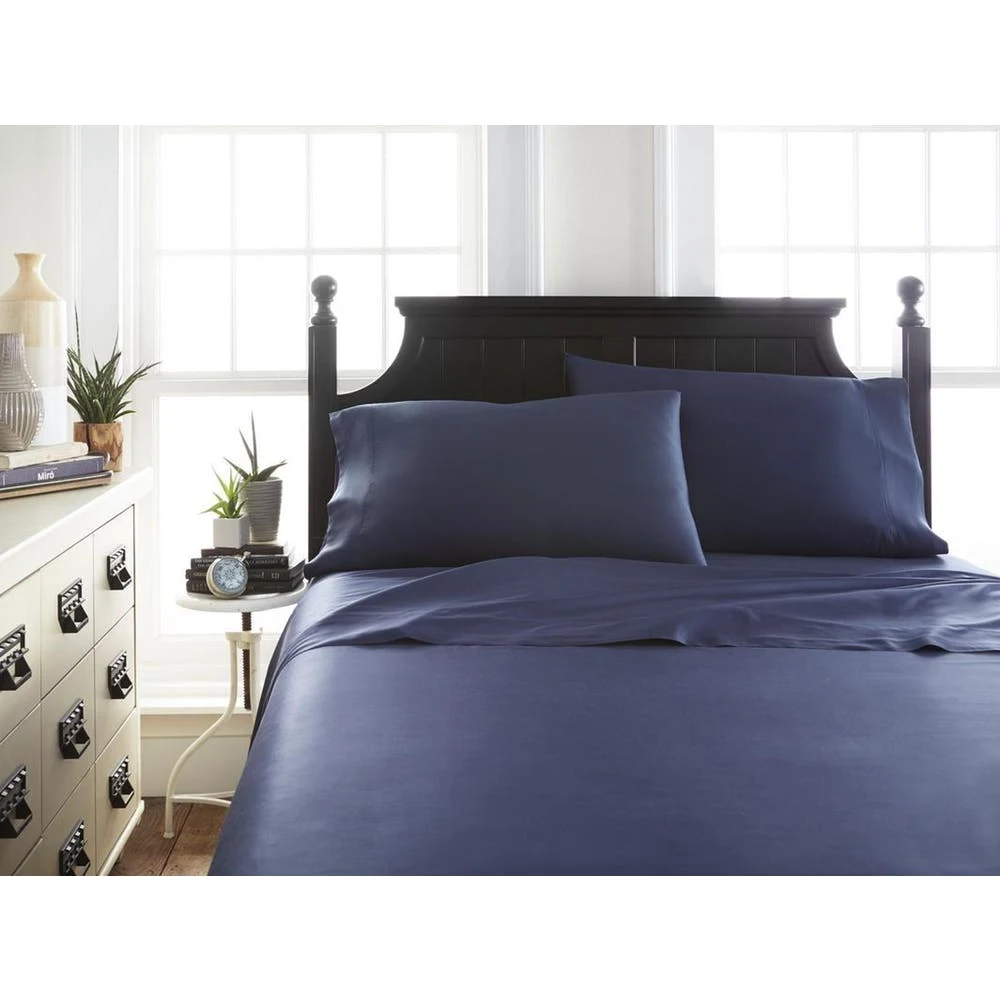 Bamboo Bed Sheet Sets - Navy California King 4 Piece 1