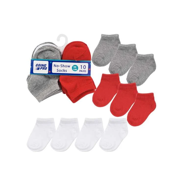 Boys' No-Show Socks - Assorted 0-12M 10 Pk 1