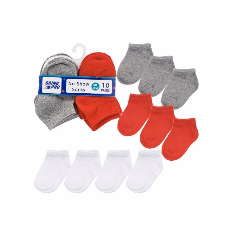 Boys' No-Show Socks - Assorted 0-12M 10 Pk